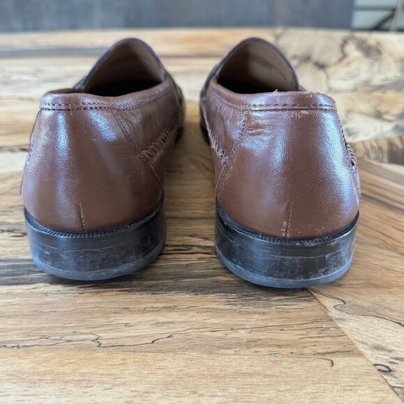 Florsheim Pisa 18469 Cognac Brown Croc Leather Tassel Loafer Dress Shoes Mens 10 main image 6